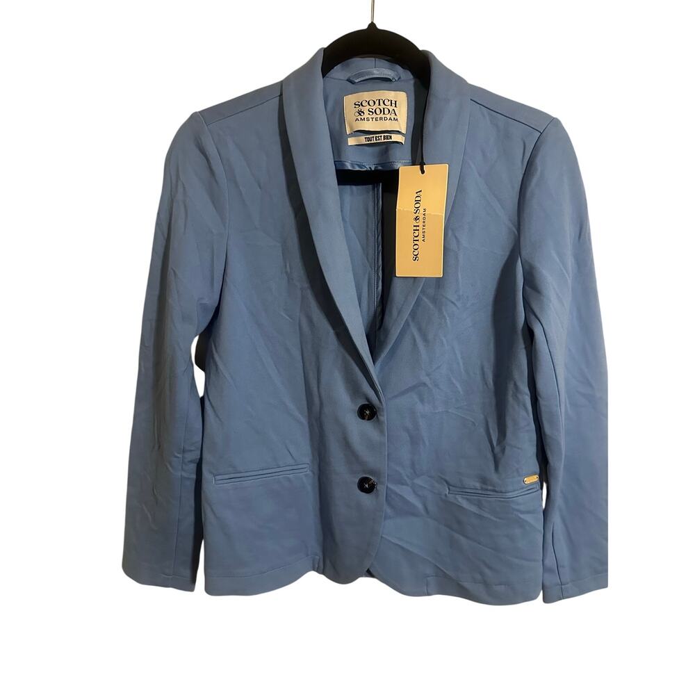 Scotch & Soda Women’s Blazer Size Small Blue Open Front